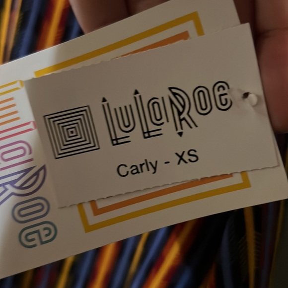 NWT Lularoe Carly Hi-Lo dress in multi print. Size XS. - Picture 4 of 6